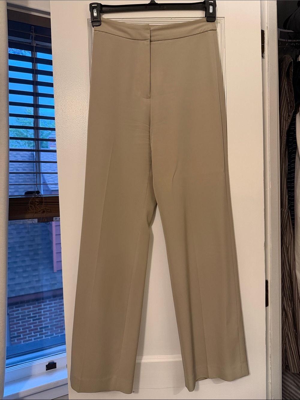 H&M Wide-Leg Dress Pants in Light Taupe
